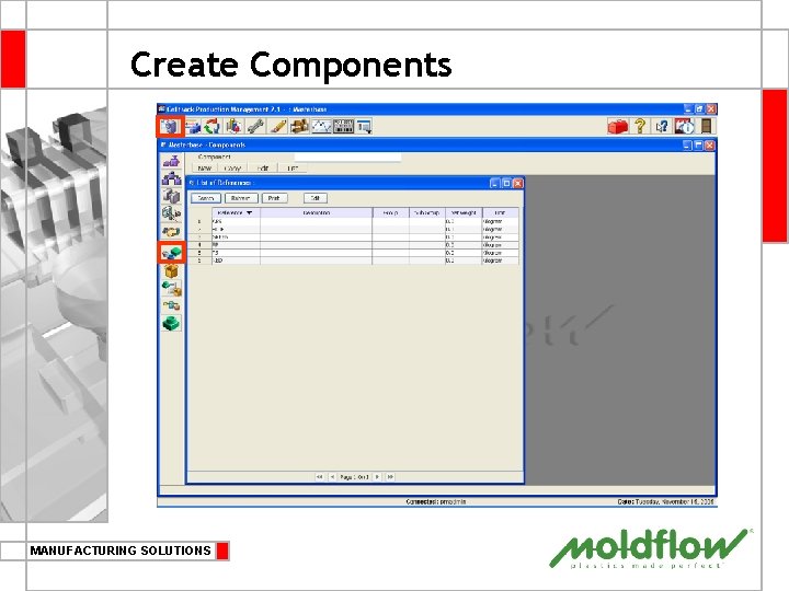 Create Components MANUFACTURING SOLUTIONS 