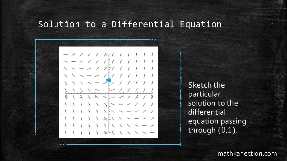 Solution to a Differential Equation mathkanection. com 