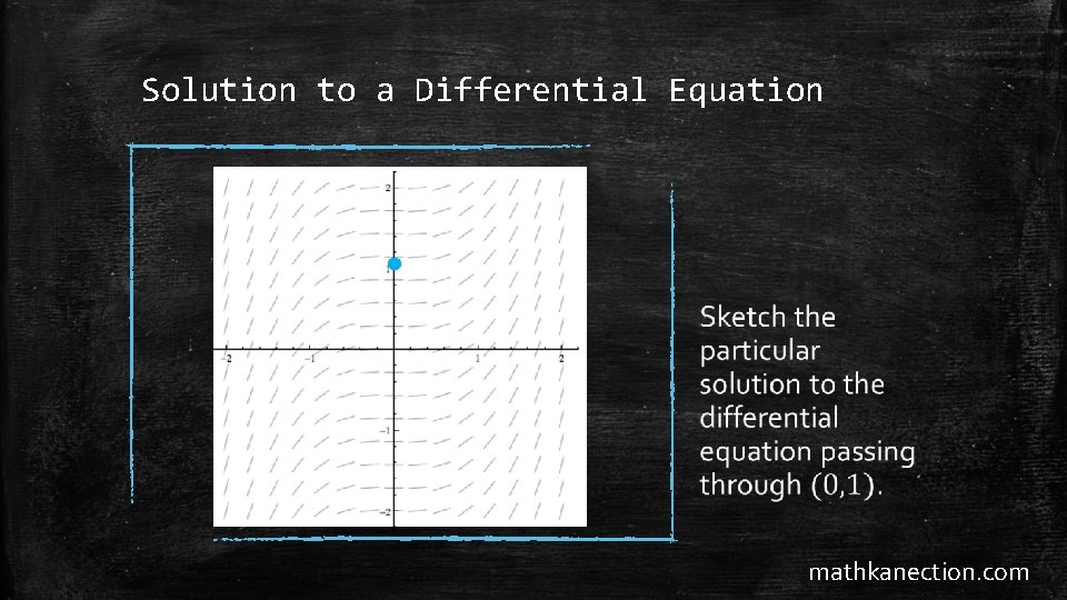 Solution to a Differential Equation mathkanection. com 