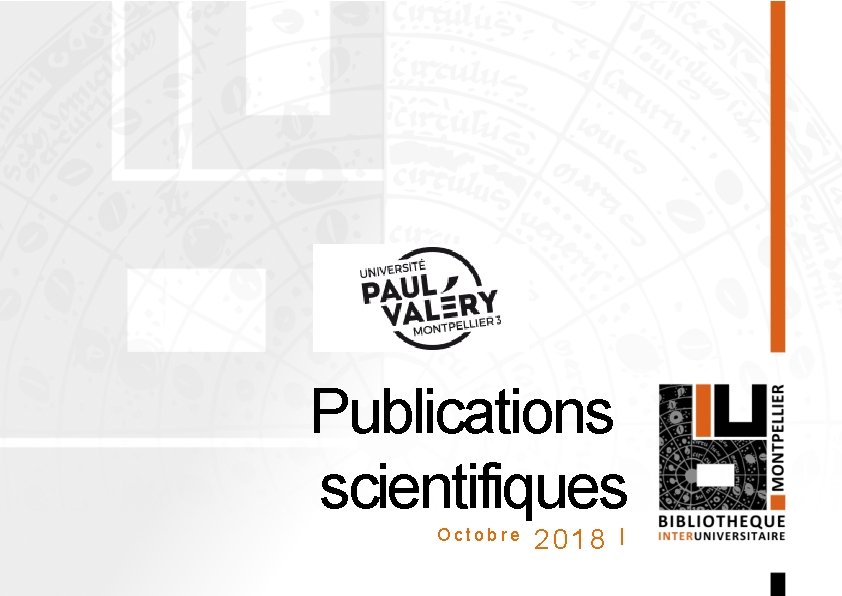 Publications scientifiques Octobre 2018 | 