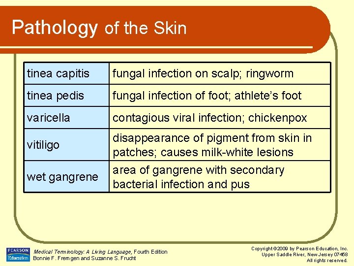 Pathology of the Skin tinea capitis fungal infection on scalp; ringworm tinea pedis fungal