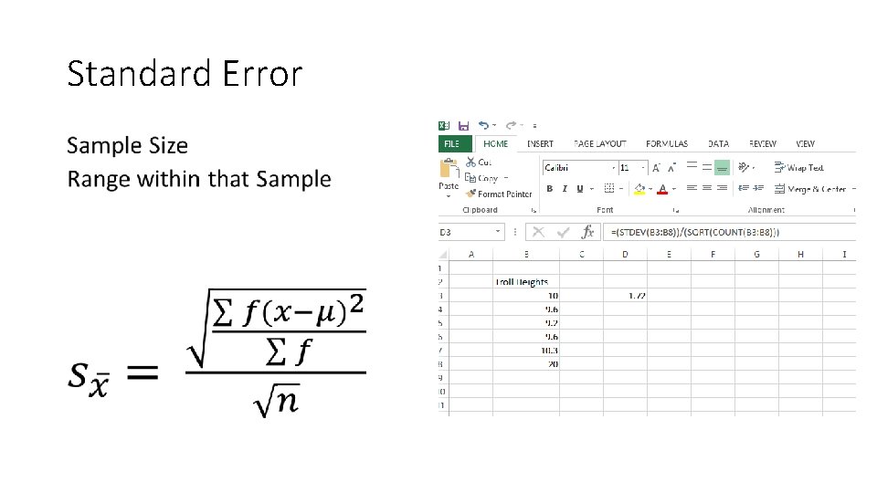 Standard Error • 