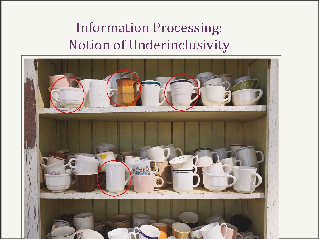 Information Processing: Notion of Underinclusivity 