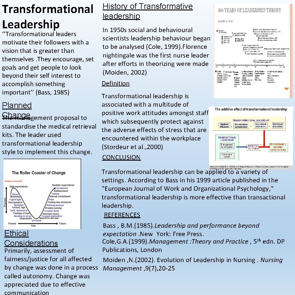 Transformational Leadership ‘’Transformational leaders motivate their followers with a vision that is greater than