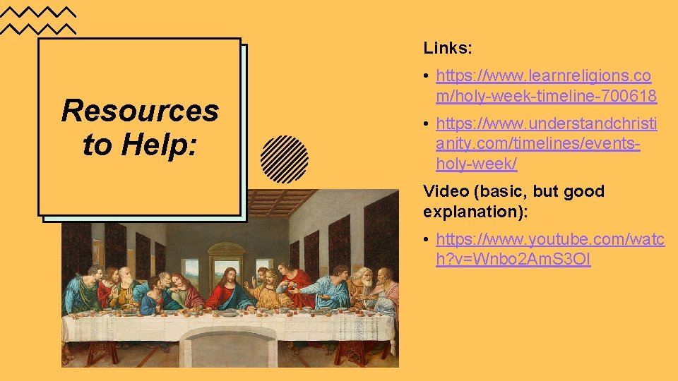 Links: Resources to Help: • https: //www. learnreligions. co m/holy-week-timeline-700618 • https: //www. understandchristi Links: Resources to Help: • https: //www. learnreligions. co m/holy-week-timeline-700618 • https: //www. understandchristi
