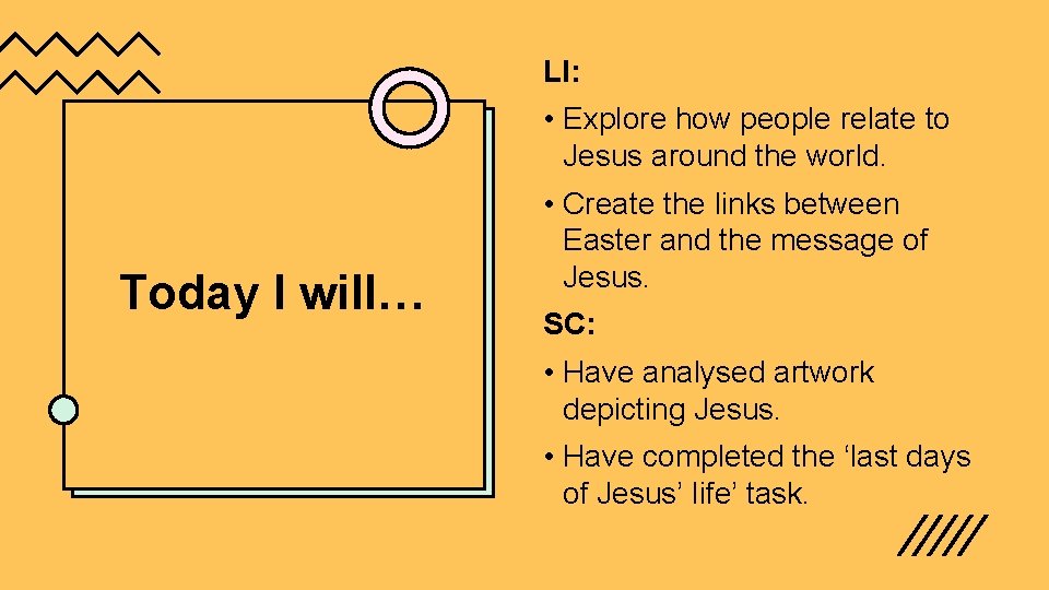 LI: • Explore how people relate to Jesus around the world. Today I will… LI: • Explore how people relate to Jesus around the world. Today I will…