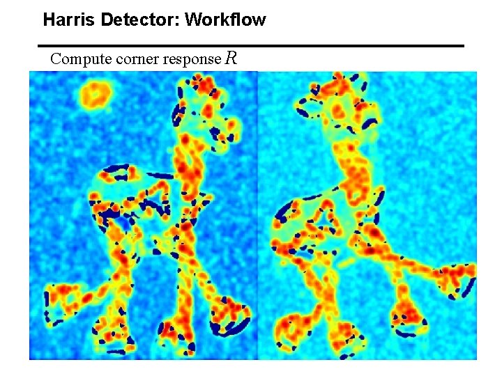 Harris Detector: Workflow Compute corner response R 