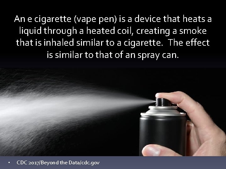 An e cigarette (vape pen) is a device that heats a liquid through a