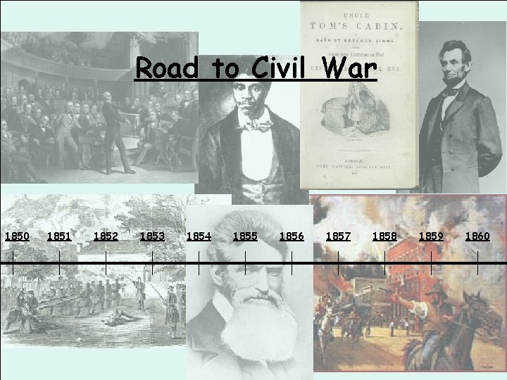 Road to Civil War 1850 1851 1852 1853 1854 1855 1856 1857 1858 1859
