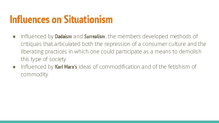 Situationism About Situationism An artistic and political movement