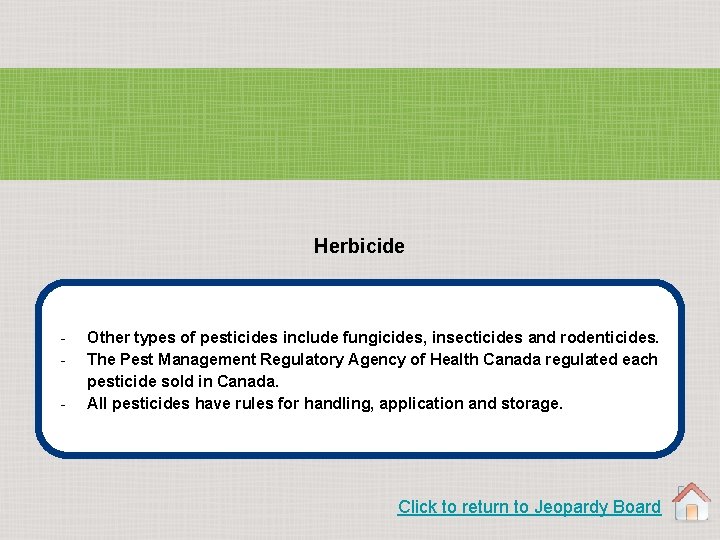 Herbicide - Other types of pesticides include fungicides, insecticides and rodenticides. The Pest Management