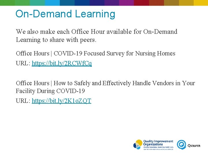 On-Demand Learning We also make each Office Hour available for On-Demand Learning to share