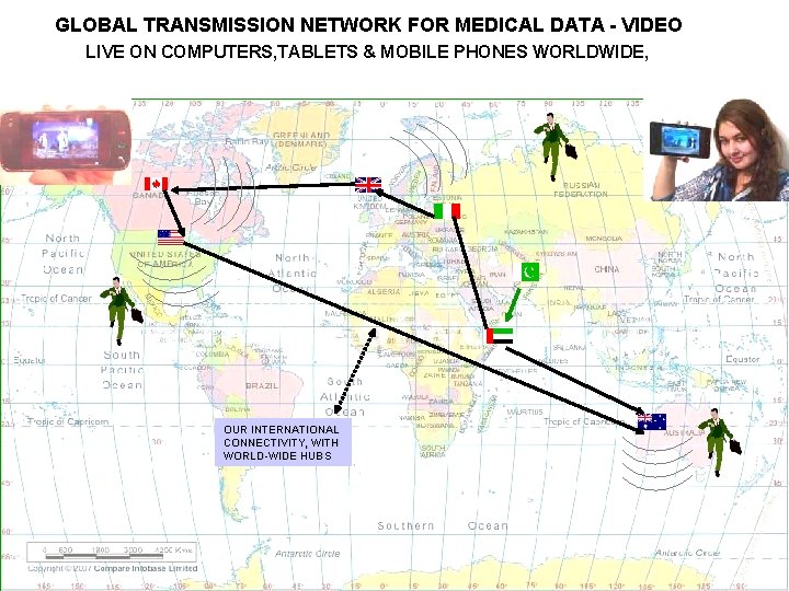 GLOBAL TRANSMISSION NETWORK FOR MEDICAL DATA - VIDEO LIVE ON COMPUTERS, TABLETS & MOBILE