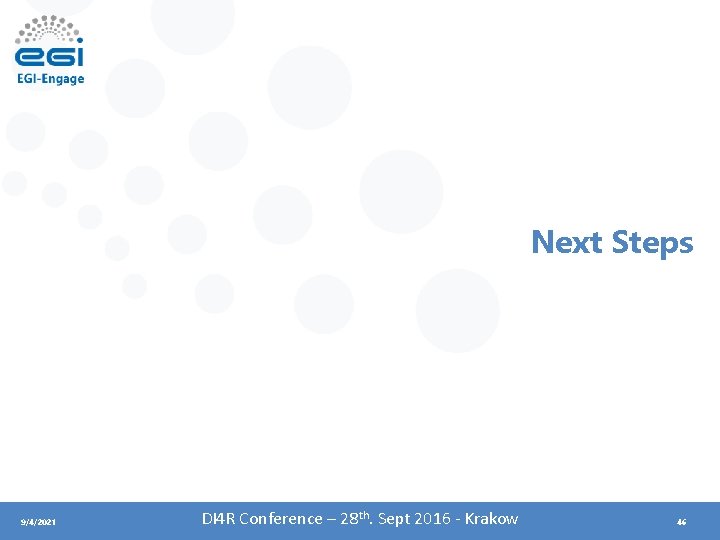 Next Steps 9/4/2021 DI 4 R Conference – 28 th. Sept 2016 - Krakow