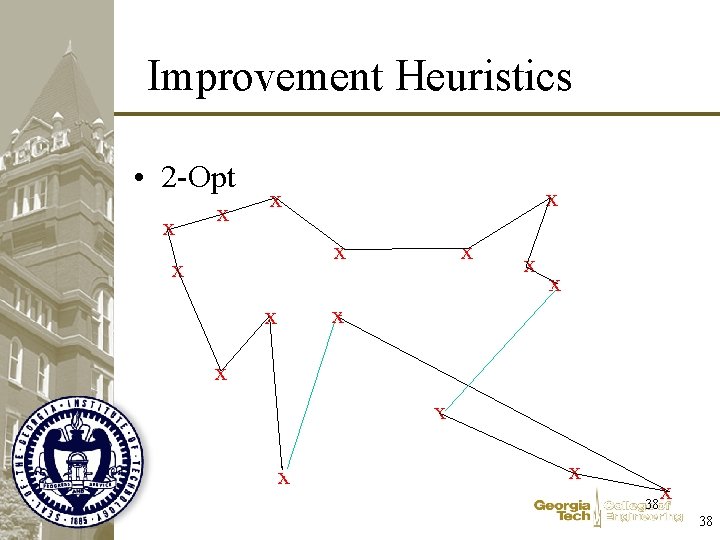 Improvement Heuristics • 2 -Opt x x x x 38 