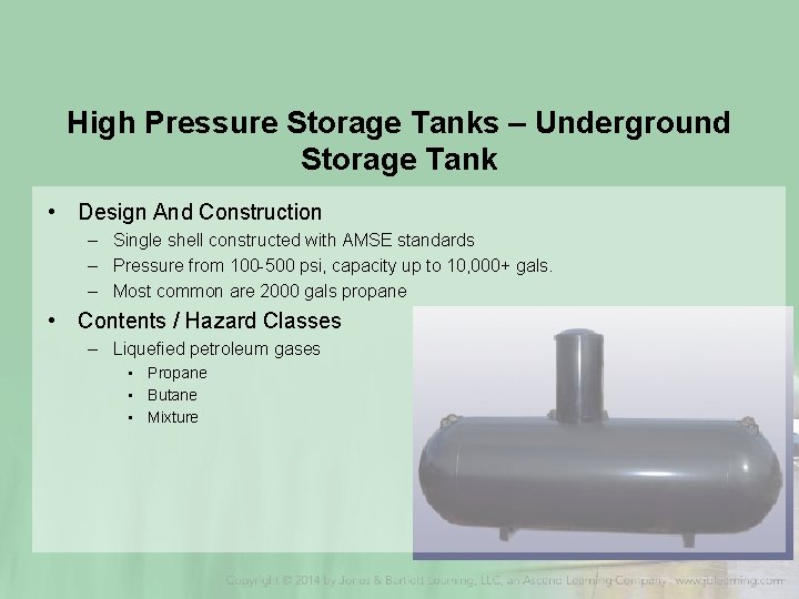 High Pressure Storage Tanks – Underground Storage Tank • Design And Construction – Single
