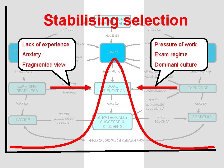 Stabilising selection CONCEPTUAL FRAMEWORKS exist as can be elaborated as Lack of experience SPOKES