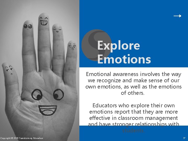 Explore Emotions Emotional awareness involves the way we recognize and make sense of our