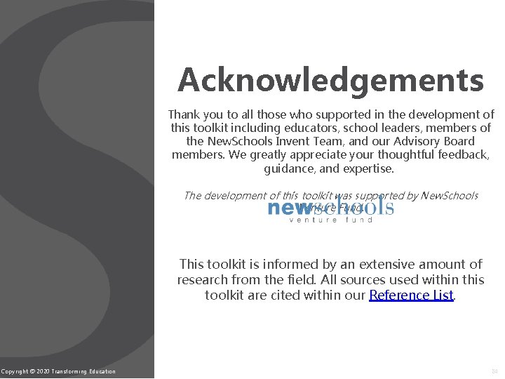 Acknowledgements Thank you to all those who supported in the development of this toolkit