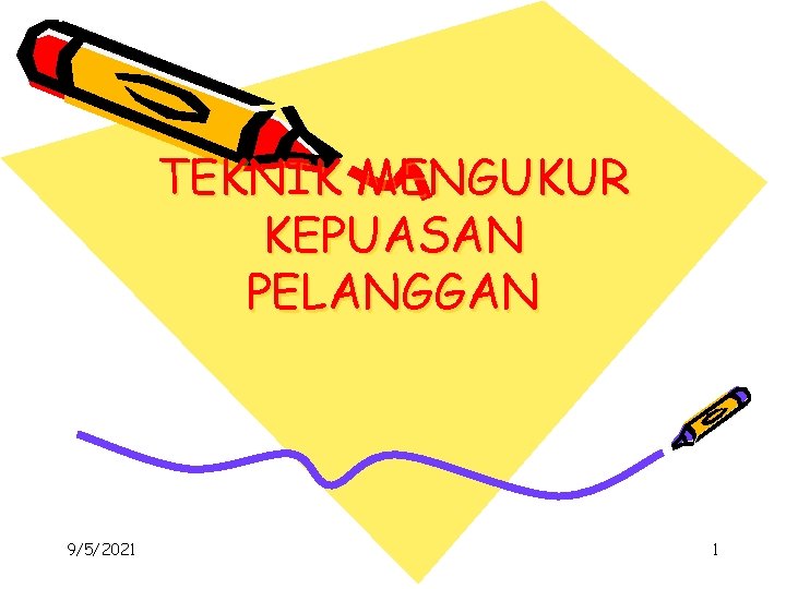 TEKNIK MENGUKUR KEPUASAN PELANGGAN 9/5/2021 1 