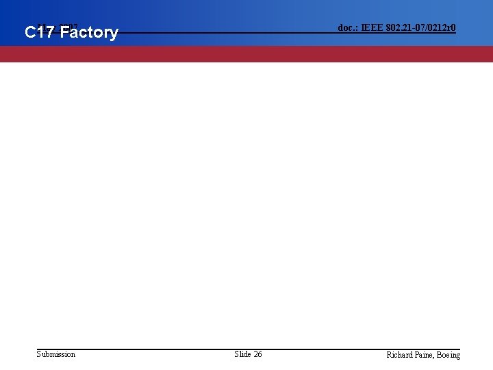 May 2007 C 17 Factory Submission doc. : IEEE 802. 21 -07/0212 r 0