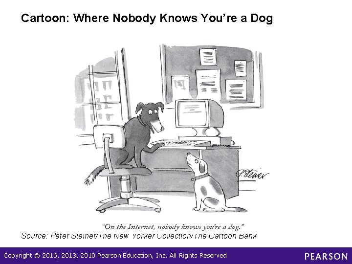 Cartoon: Where Nobody Knows You’re a Dog Source: Peter Steiner/The New Yorker Collection/The Cartoon