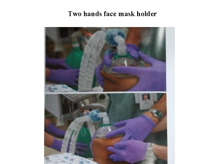 Two hands face mask holder Two hands face mask holder