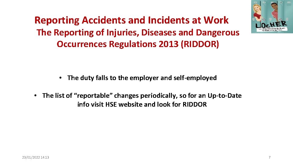 Reporting Accidents and Incidents at Work The Reporting