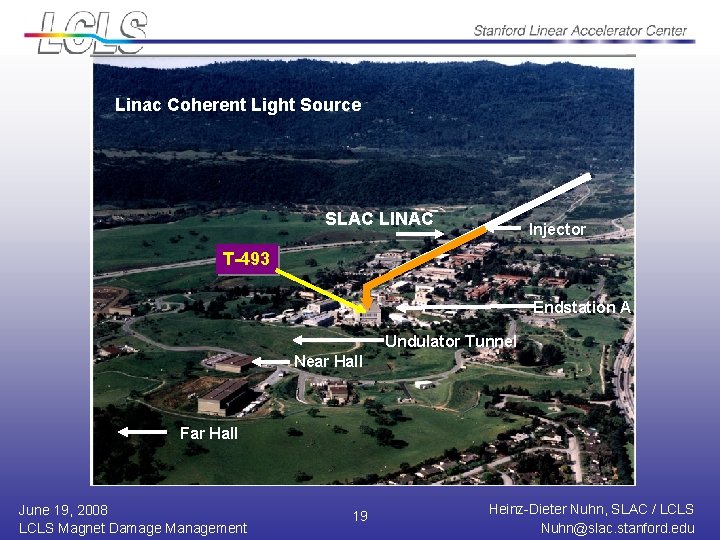 Linac Coherent Light Source SLAC LINAC Injector T-493 Endstation A Undulator Tunnel Near Hall