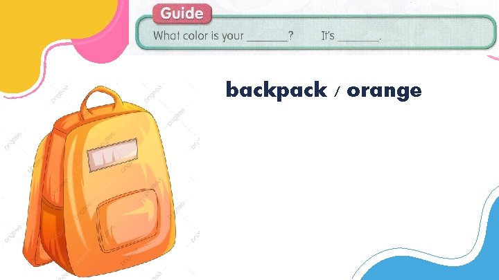 backpack / orange 