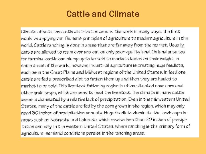 Cattle and Climate 