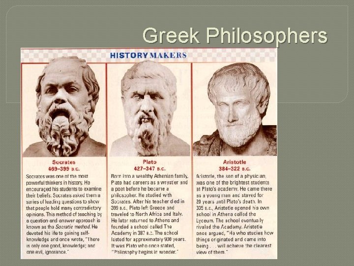 Greek Philosophers 