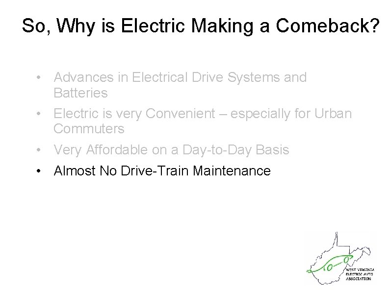 So, Why is Electric Making a Comeback? • Advances in Electrical Drive Systems and