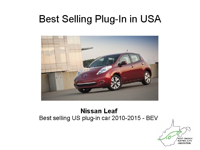 Best Selling Plug-In in USA Nissan Leaf Best selling US plug-in car 2010 -2015