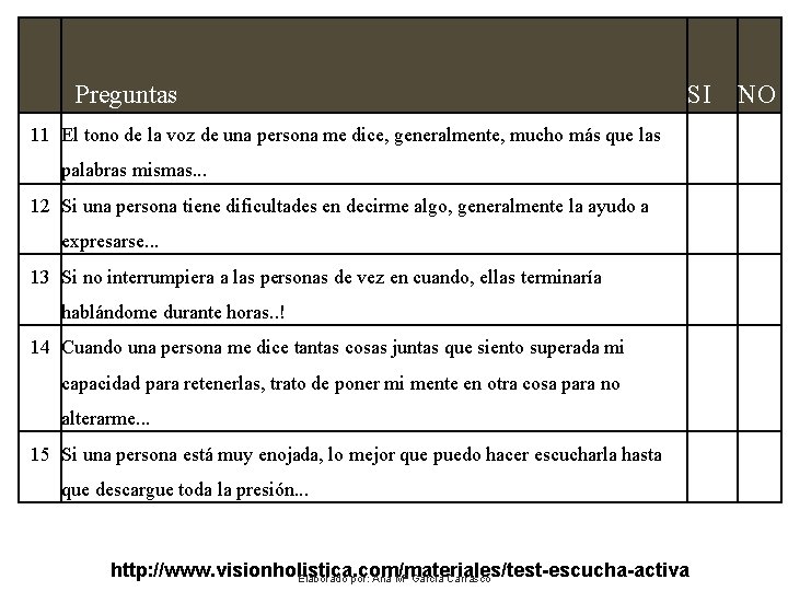 Preguntas SI 11 El tono de la voz de una persona me dice, generalmente,