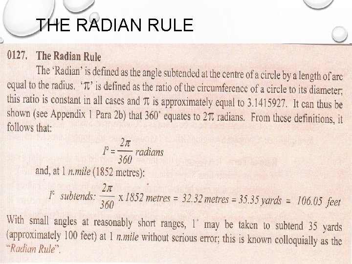 THE RADIAN RULE 