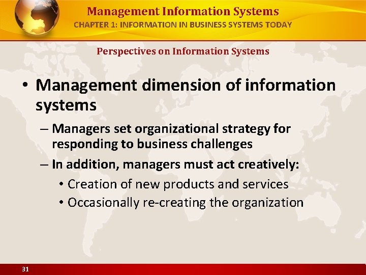 Management Information Systems CHAPTER 1: INFORMATION IN BUSINESS SYSTEMS TODAY Perspectives on Information Systems