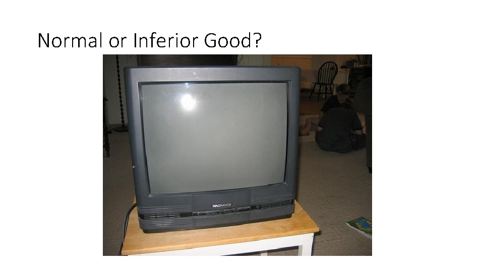 Normal or Inferior Good? 