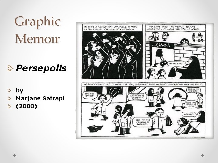 Graphic Memoir Persepolis by Marjane Satrapi (2000) 