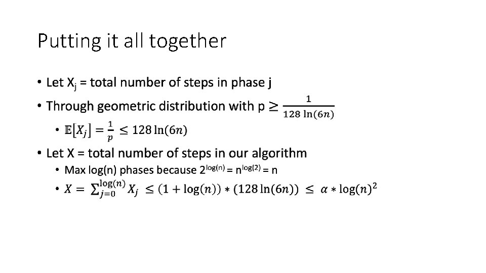 Putting it all together • Putting it all together •