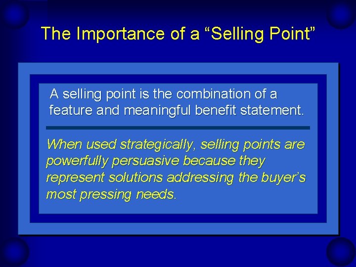 Module Seven Sales Presentation Delivery Use of Visuals