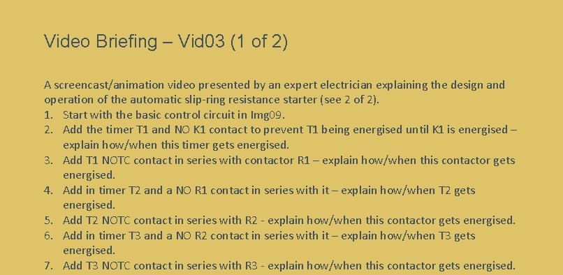 Video Briefing – Vid 03 (1 of 2) A screencast/animation video presented by an