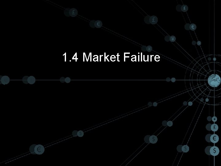 1. 4 Market Failure 