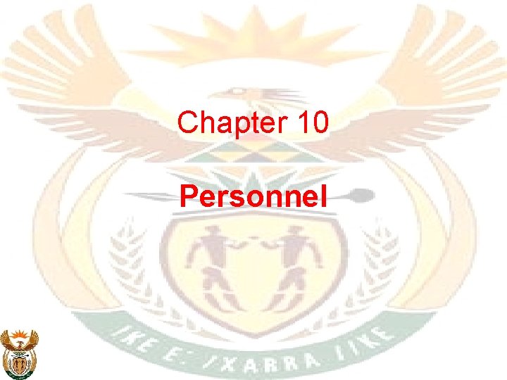 Chapter 10 Personnel 