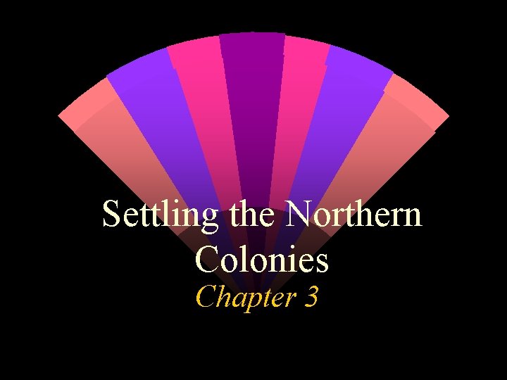 Settling the Northern Colonies Chapter 3 