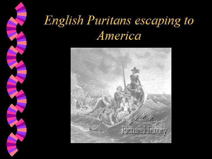 English Puritans escaping to America 