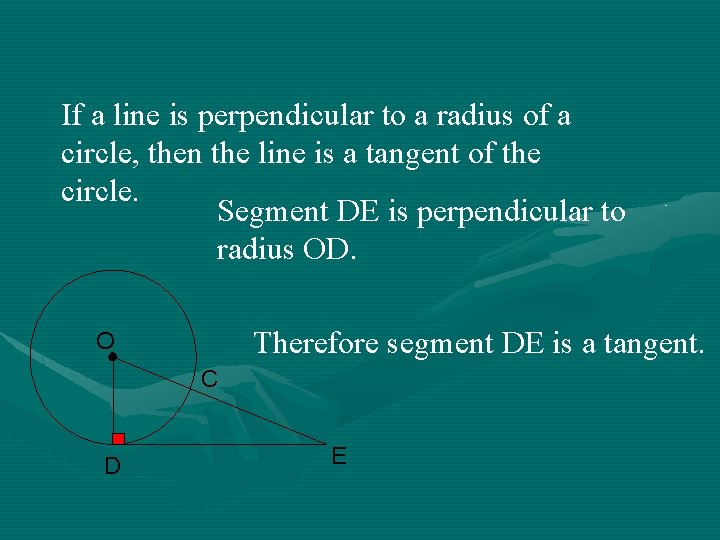 If a line is perpendicular to a radius of a circle, then the line