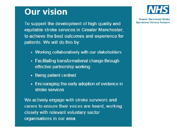 Greater Manchester Stroke Operational Delivery Network 