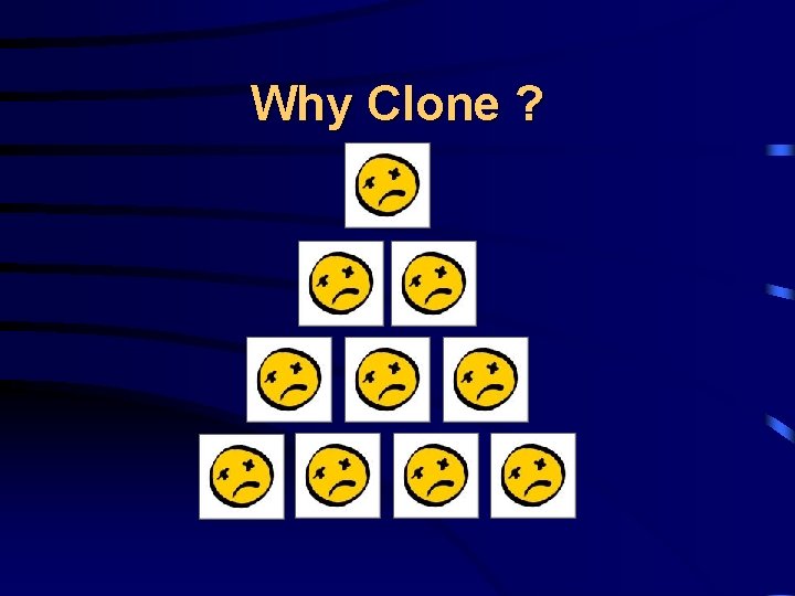 Why Clone ? 