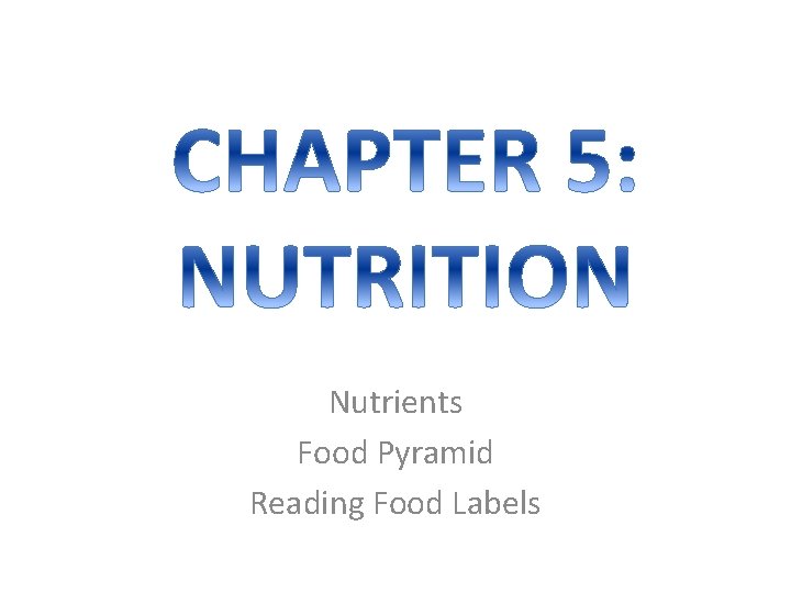 Nutrients Food Pyramid Reading Food Labels 